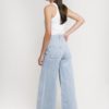 Sustainable Denim Label Ksenia Schnaider's Wide Leg Jeans with Frayed Hems