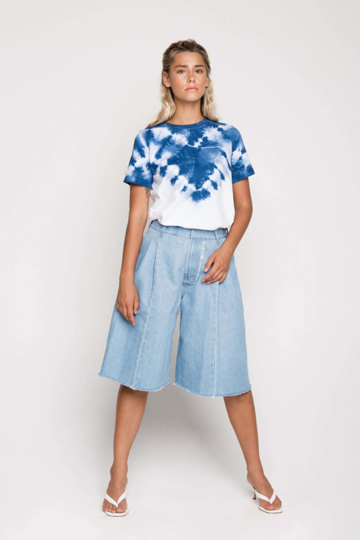 Sustainable label Ksenia Schnaider's tie dye t-shirt is reimagining boho with a street style edge. The luxe cotton tee is a relaxed fit and is individually hand dyed.