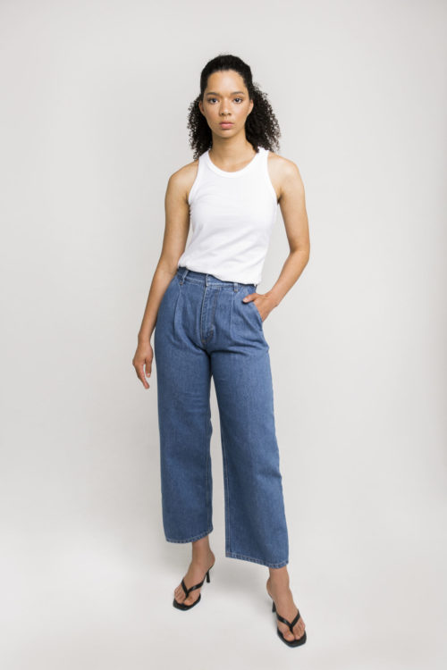 Sustainable Denim Label Ksenia Schnaider's Straight Leg Jeans